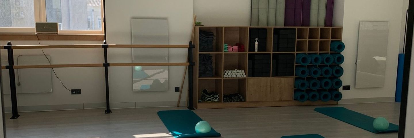 A quiet studio set up for a wellness session